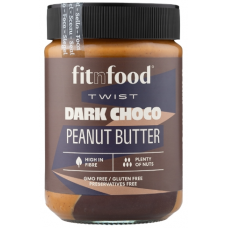 FitnFood Dunkler Schoko-Erdnussbutter-Twist 350 g.