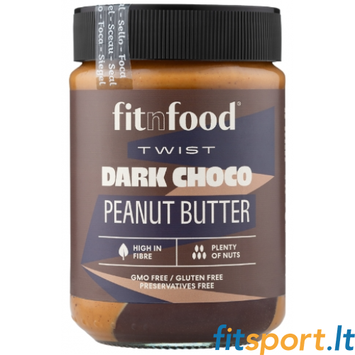 FitnFood Dunkler Schoko-Erdnussbutter-Twist 350 g. 