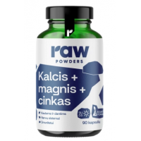 Rohpulver Calcium + Magnesium + Zink + Vitamin D3 90 Kapseln.