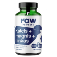 Rohpulver Calcium + Magnesium + Zink + Vitamin D3 90 Kapseln.