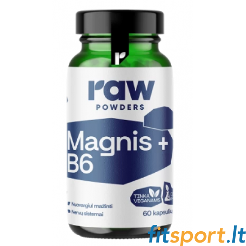 Raw Powders Magnesium + Vitamin B6, 60 Kapseln. Raw Powders Magnesium + Vitamin B6, 60 Kapseln.