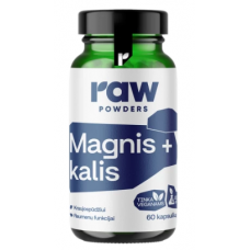 Raw Powders Magnesium + Kalium, 60 Kapseln.