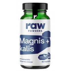 Raw Powders Magnesium + Kalium, 60 Kapseln.