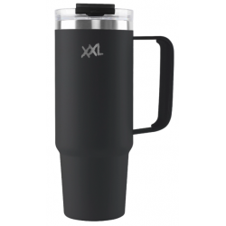 XXL Nutrition RVS Becher mit Henkel und Strohhalm 1000 ml.