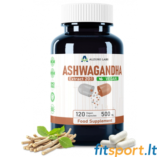 Alzuro Labs Ashwagandha 120 Kapseln (20:1 Extrakt) 