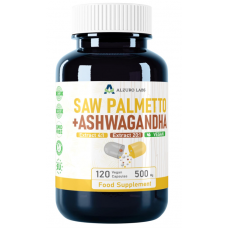 Alzuro Labs Sägepalme (4:1 Extrakt) + Ashwagandha (20:1 Extrakt) 120 Kapseln.