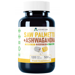 Alzuro Labs Sägepalme (4:1 Extrakt) + Ashwagandha (20:1 Extrakt) 120 Kapseln.