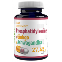 Hepatica Phosphatidylserin + Ginkgo + Ashwagandha 90 Kapseln.