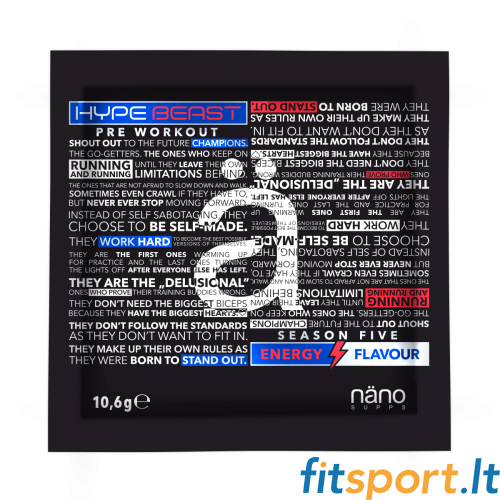 Nano Supps Hype Beast 10,6 g. Nano Supps Hype Beast 10,6 g.