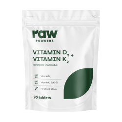 Rohpulver Vitamin D3 + Vitamin K2 90 Tabletten.