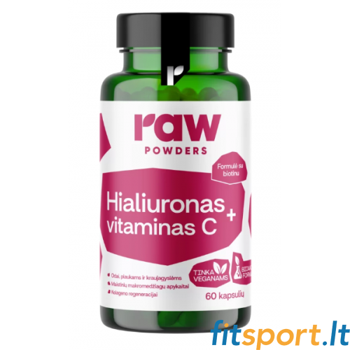 Rohpulver Hyaluronsäure + Vitamin C 60 Kapseln. Rohpulver Hyaluronsäure + Vitamin C 60 Kapseln.