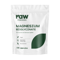 Raw Powders Magnesium Bisglycinate 500 mg. 120 caps.