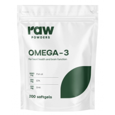 Rohpulver Omega-3 200 Kapseln.