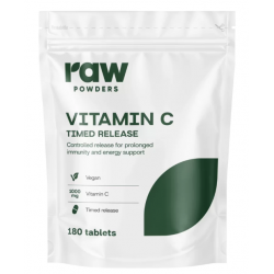 Rohpulver Vitamin C (zeitverzögerte Freisetzung) 180 Tabletten.
