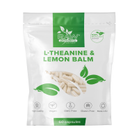 Raw Powders™ L-Theanin & Zitronenmelisse, 60 Kapseln.